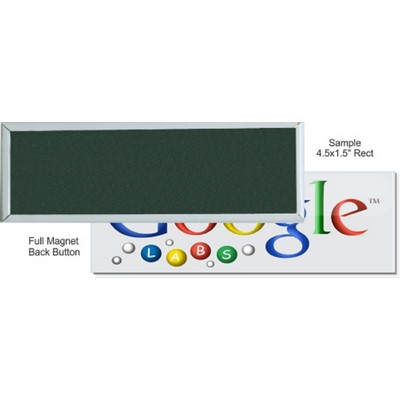 Custom Buttons - 4.5''X1.5'' Rectangle Button w/Full Magnet